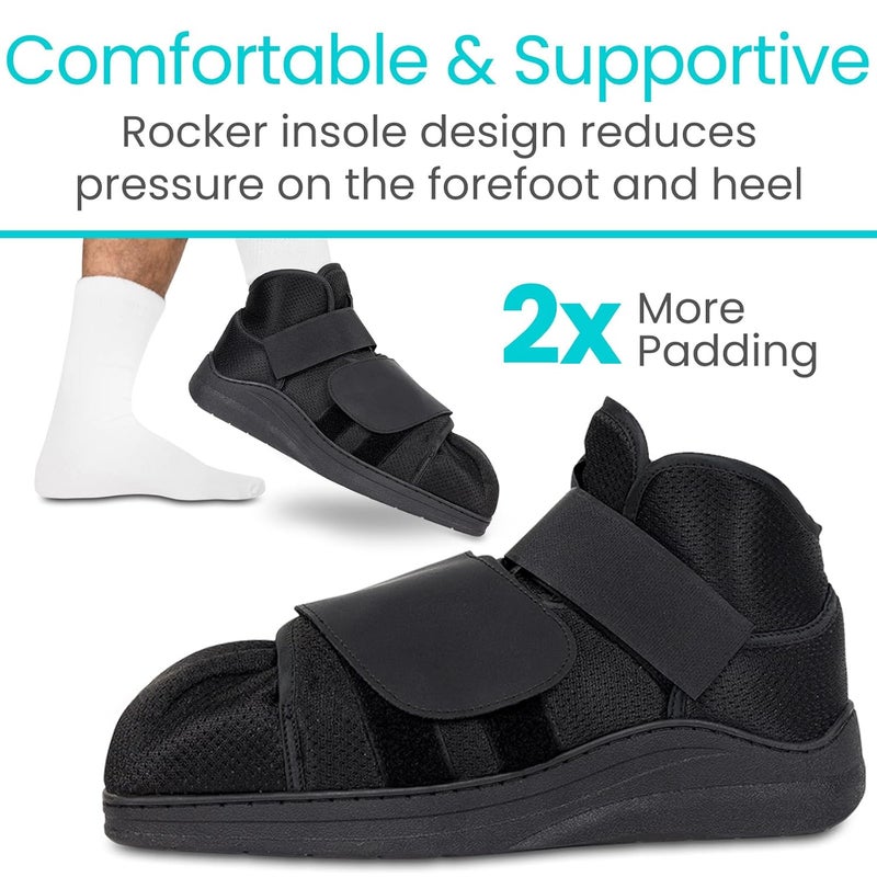 VIVE حذاء مغلق بعد العملية - أحذية طبية للمشي للنساء والرجال - حذاء تقويمي للتعافي - حذاء للقدم للإصابات وأصابع القدم المكسورة - Image 2